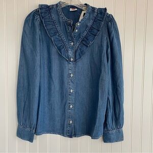 Levi's Blue Denim Blouse